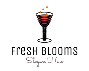 Spring Cocktail Drink logo design