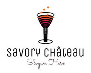 Spring Cocktail Drink logo design