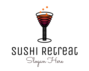 Spring Cocktail Drink logo design