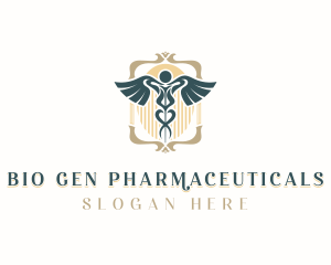 Pharmaceutical Laboratory Caduceus logo design