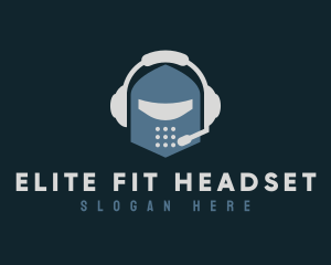 Warrior Helmet Headset logo design