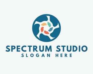 Round Colorful Camera Lens logo