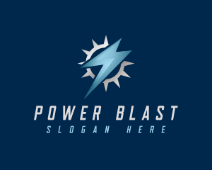 Power Lightning Electricity logo design