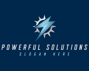 Power Lightning Electricity logo design