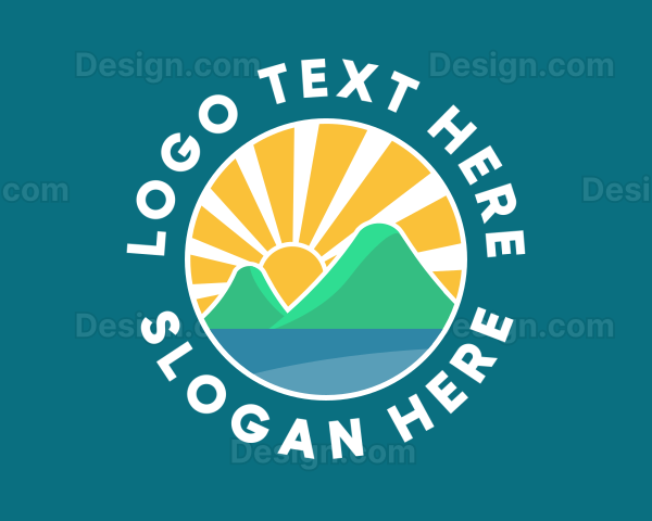 Summer Sunrise Badge Logo