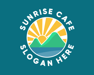 Summer Sunrise Badge logo design