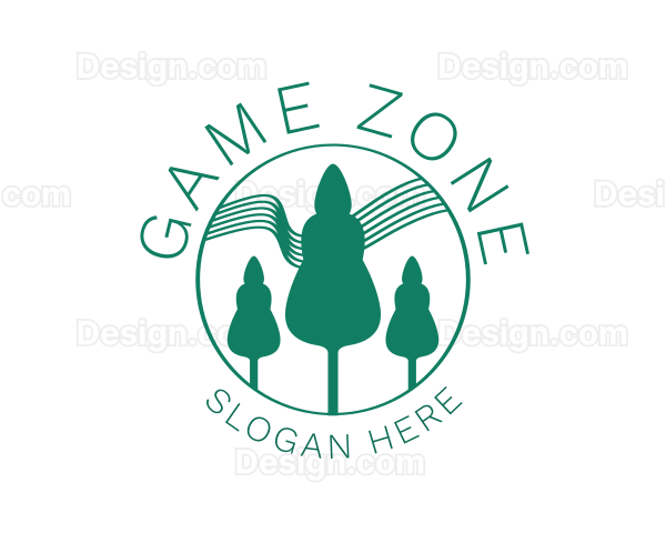 Green Forest Tree Logo
