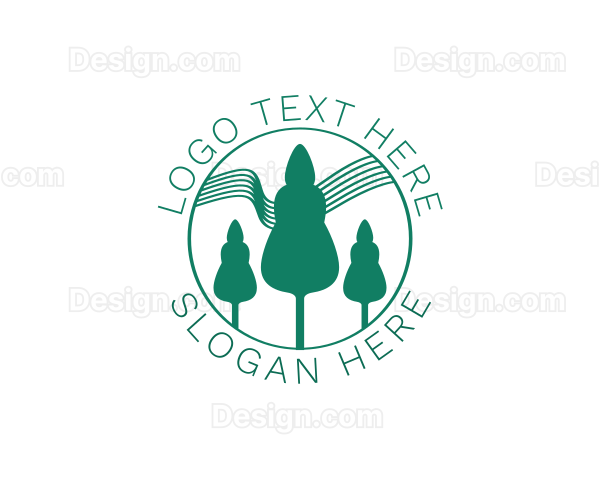 Green Forest Tree Logo