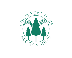 Green Forest Tree  Logo