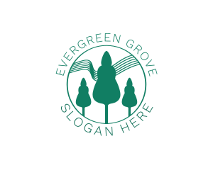 Green Forest Tree  logo design