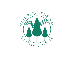 Green Forest Tree  logo