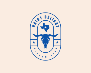 Texas Cow Skull logo design