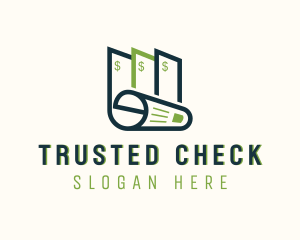 Money Check Document logo design