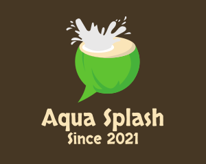 Coconut Splash Chat  logo design