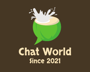 Coconut Splash Chat  logo design