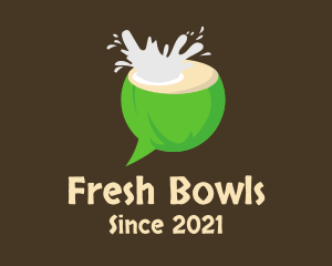 Coconut Splash Chat  logo design