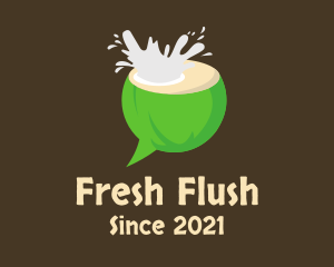 Coconut Splash Chat  logo design