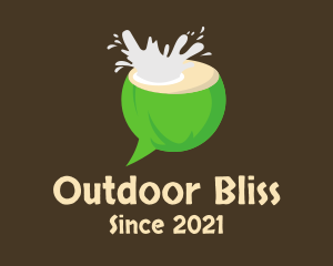 Coconut Splash Chat  logo design