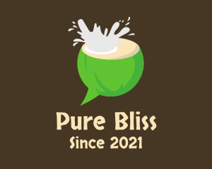 Coconut Splash Chat  logo design