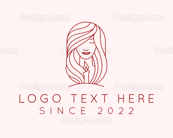 Woman Scented Candle Logo