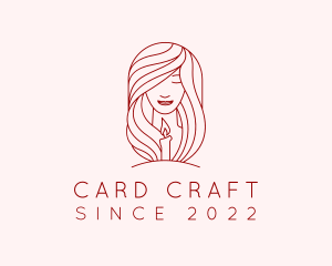 Woman Scented Candle  logo design