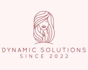 Woman Scented Candle  logo design