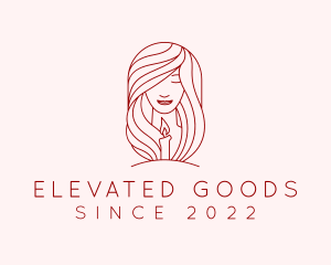 Woman Scented Candle  logo design