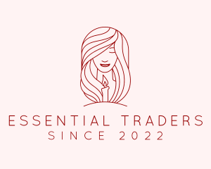 Woman Scented Candle  logo design