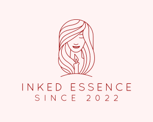 Woman Scented Candle  logo design