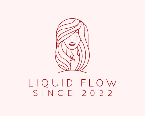 Woman Scented Candle  logo design