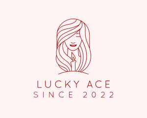 Woman Scented Candle  logo design