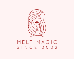 Woman Scented Candle  logo design