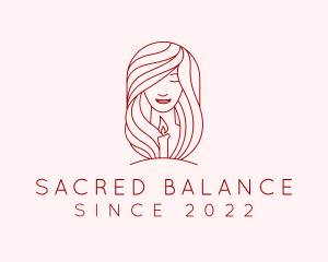 Woman Scented Candle  logo design