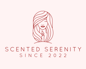 Woman Scented Candle  logo design