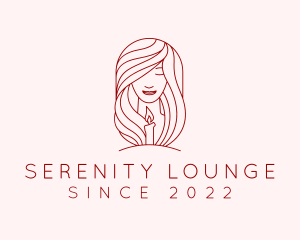 Woman Scented Candle  logo design