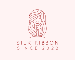 Woman Scented Candle  logo design