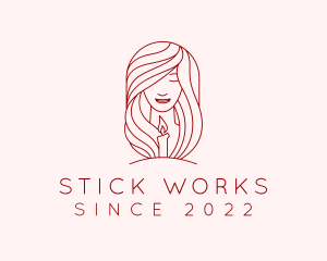 Woman Scented Candle  logo design