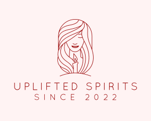 Woman Scented Candle  logo design