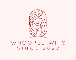 Woman Scented Candle  logo design