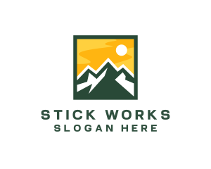 Mountain Summit Hiking logo design