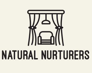 Curtain Monoline Furniture logo design