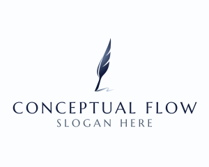 Feather Quill Pen Signing logo