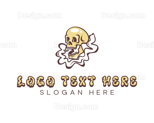 Vaping Skull Skeleton Logo