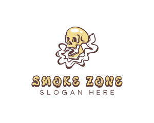 Vaping Skull Skeleton logo design