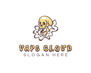 Vaping Skull Skeleton logo design