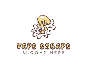 Vaping Skull Skeleton logo design