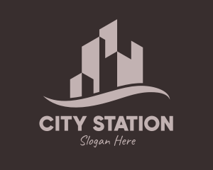 Wave City Buildings  logo design