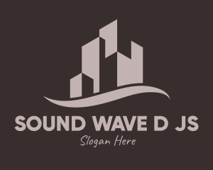 Wave City Buildings  logo design