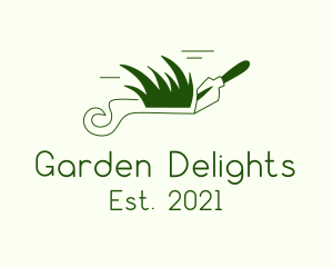 Green Gardening Trowel  logo design