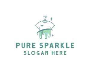 Tshirt Laundromat Sparkle logo design